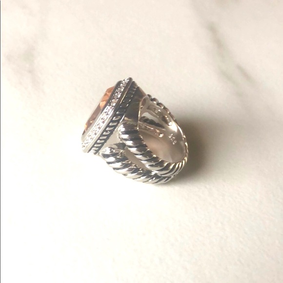 5 🌟 Fave! Morganite Silver Albion Cable Ring - Picture 5 of 6